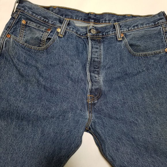 Levi's 501xx Medium Wash Straight Leg Jeans - Picture 4 of 8